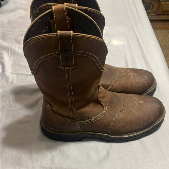 Men's Brown Leather Boots - Picture 2 of 5